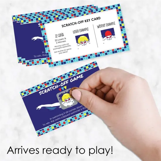 Big Dot of Happiness Making Waves - Swim Team - Swimming Party or Birthday Party Game Scratch Off Cards - 22 Count {3}
