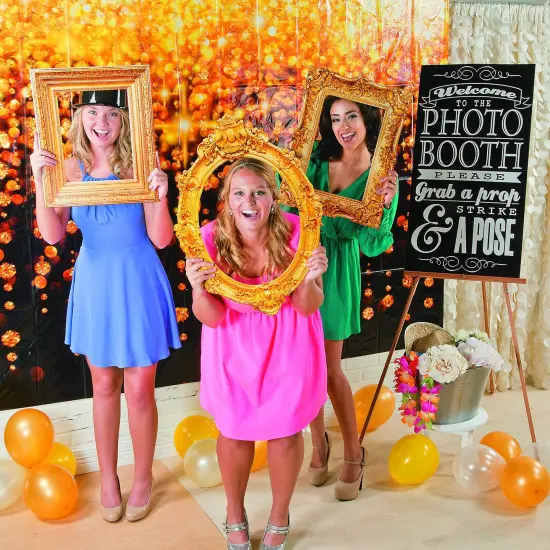 Celebration Lights Backdrop Banner for Christmas (3 Panels Make Backdrop 9' wide x 6' tall) DIY Photo Booths, Christmas Parties, Wedding Reception, Birthday Parties, New Year's Eve, Events and More! {2}