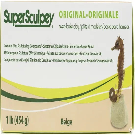 Multipack of 3 - Super Sculpey Polymer Clay 1lb-Beige {2}