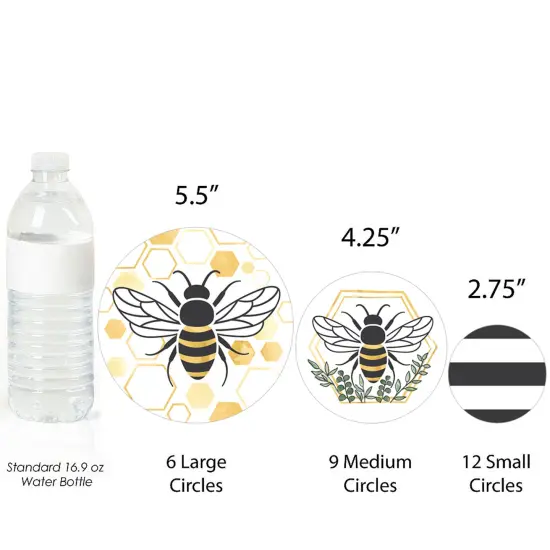 Big Dot of Happiness Little Bumblebee - Bee Baby Shower or Birthday Party Giant Circle Confetti - Party Decorations - Large Confetti 27 Count {4}