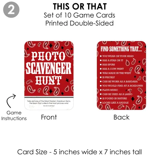Big Dot of Happiness Western Hoedown - 4 Wild West Cowboy Party Games - 10 Cards Each - Gamerific Bundle {7}