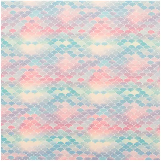 American Crafts Glitter Specialty Paper 8.5"X11"-Lip Gloss Mermaid {1}