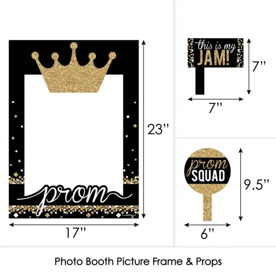 Big Dot of Happiness Prom - Prom Night Party Selfie Photo Booth Picture Frame & Props - Printed on Sturdy Material {6}