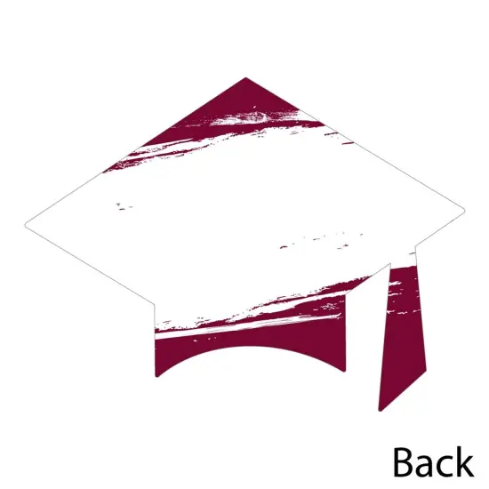 Big Dot of Happiness Maroon Grad - Best is Yet to Come - Shaped Thank You Cards - Burgundy Grad Party Thank You Note Cards with Envelopes - Set of 12 {6}