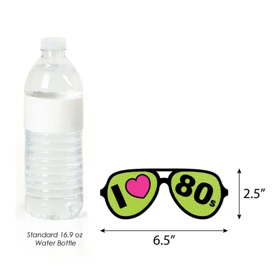 Big Dot of Happiness 80's Retro Glasses - Paper Card Stock Totally 1980s Party Photo Booth Props Kit - 10 Count {6}