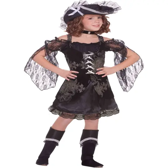 Child Girls Swashbuckling Sweetie Caribbean Pirate Dress Costume {1}
