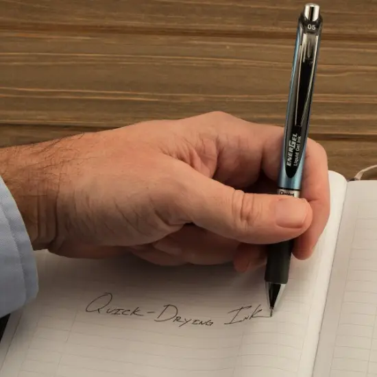 EnerGel RTX Retractable Liquid Gel Pen, (0.5mm) Needle Tip, Fine Line, Blue Ink {4}