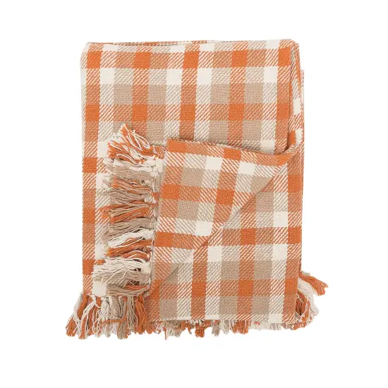 Dunmore Plaid Woven 50" x 60" Throw Blanket with Fringe {1}