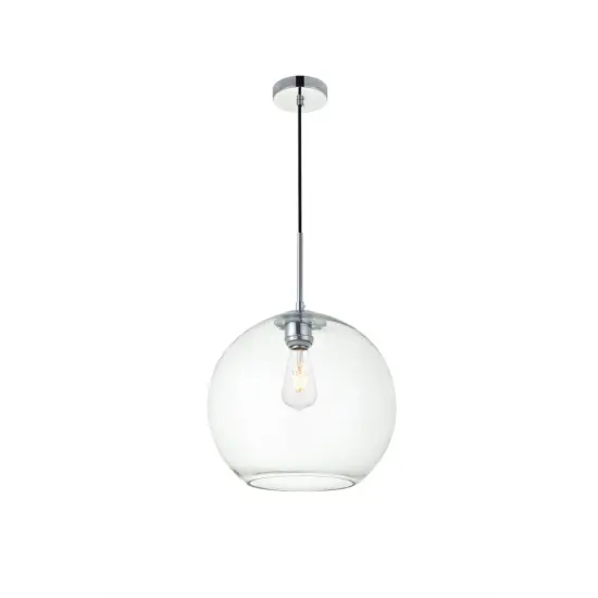 Baxter 1 Light Chrome Pendant With Clear Glass {3}