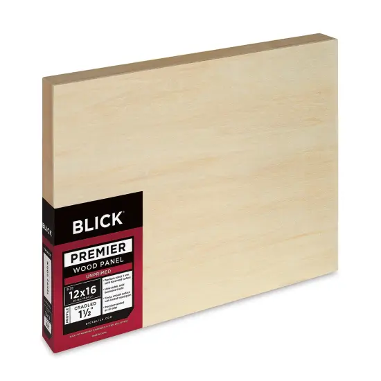 Blick Premier Wood Panel - 12" x 16", 1-1/2" Gallery Profile, Cradled {1}