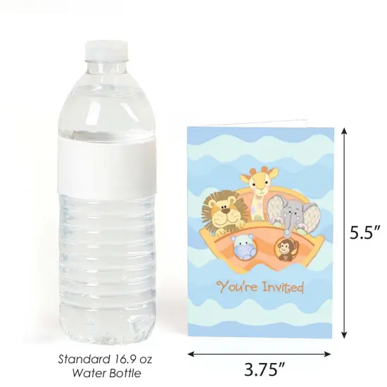 Big Dot of Happiness Noah's Ark - Fill In Baby Shower Invitations (8 count) {4}