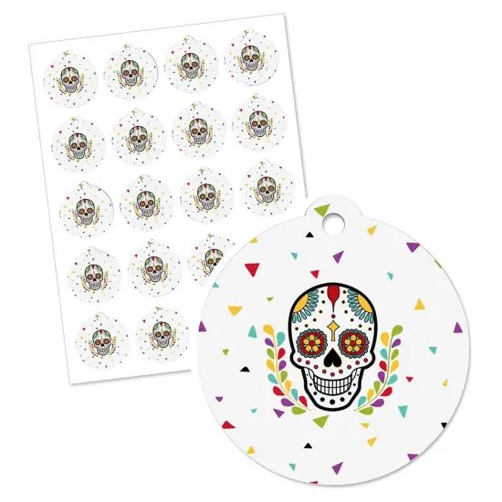 Big Dot of Happiness Day of the Dead - Sugar Skull Party Gift Tags (Set of 20) {3}