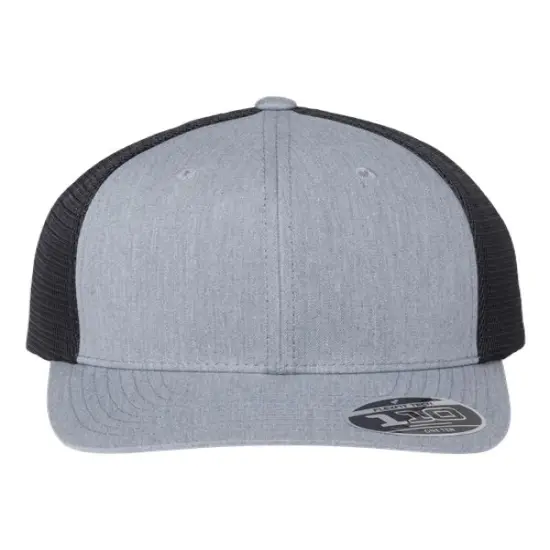 Flexfit&reg; Mesh Back Cap Heather Grey/ Black {1}