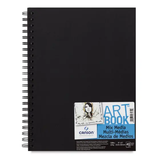 Canson Mix Media Spiral Bound Art Book - 5-1/2" x 8-1/2", Landscape, 40 Sheets {2}