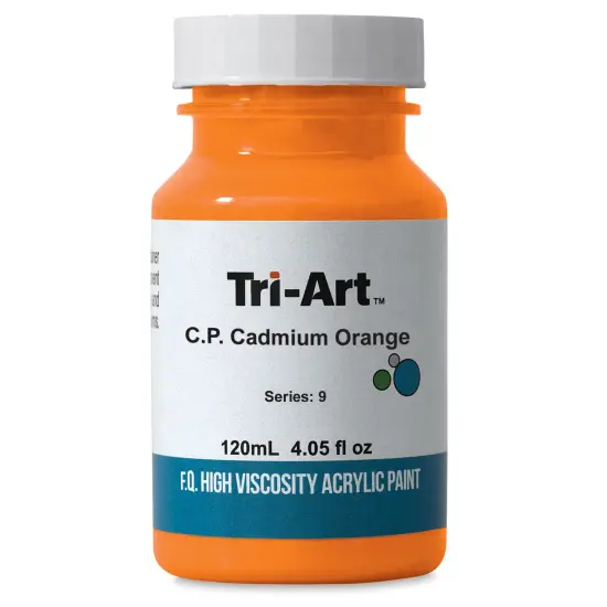 Tri-Art High Viscosity Artist Acrylic - C.P. Cadmium Orange, 120 ml jar {1}