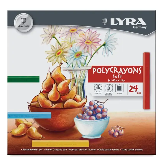 Lyra Polycrayons Soft Pastel - Assorted Colors, Set of 24 {1}
