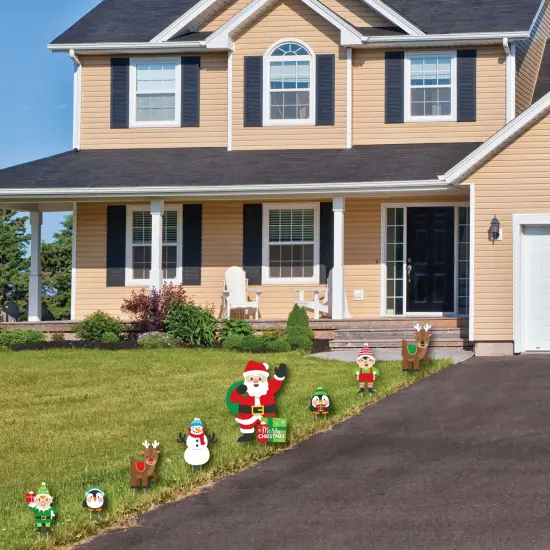 Big Dot of Happiness Very Merry Christmas - Yard Sign and Outdoor Lawn Decorations - Holiday Santa Claus Party Yard Signs - Set of 8 {3}