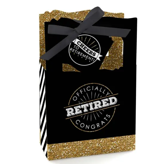 Big Dot of Happiness Happy Retirement - Retirement Party Favor Boxes - Set of 12 {1}