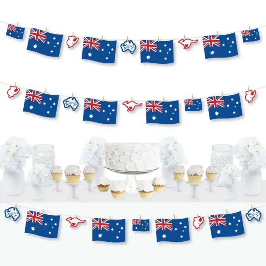 Big Dot of Happiness Australia Day - G'Day Mate Aussie Party DIY Decorations - Clothespin Garland Banner - 44 Pieces {1}