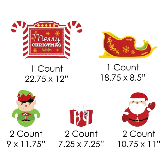 Big Dot of Happiness Jolly Santa Claus - Merry Christmas Yard Sign and Outdoor Lawn Decorations - Christmas Yard Signs - Set of 8 {7}