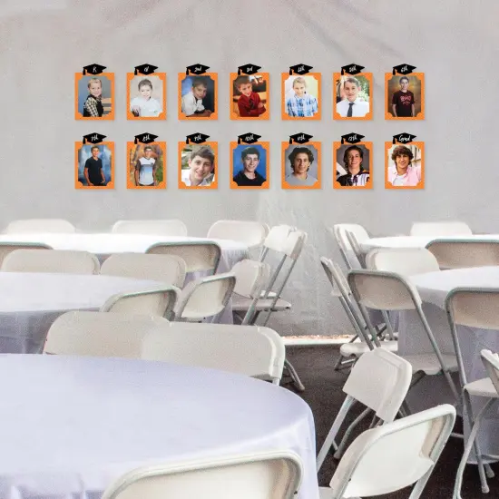 Big Dot of Happiness Orange Graduation 8 x 10 inches K-12 School Photo Holder - DIY Party Decor - Picturific Display {4}