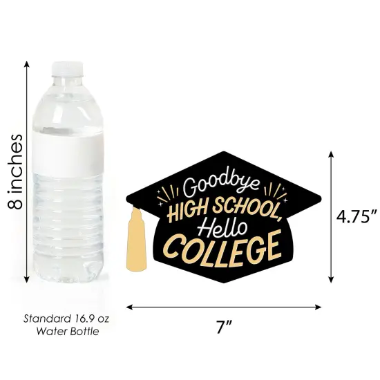 Big Dot of Happiness Hello College Graduation - Grad Cap Decorations DIY Party Essentials - Set of 20 {6}