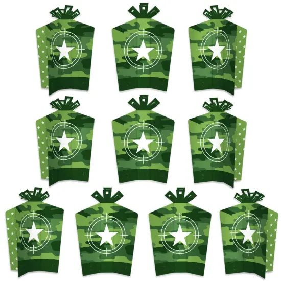 Big Dot of Happiness Camo Hero - Table Decorations - Army Military Camouflage Party Fold and Flare Centerpieces - 10 Count {1}