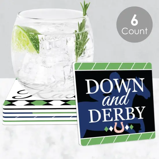 Big Dot of Happiness Kentucky Horse Derby - Funny Horse Race Party Decorations - Drink Coasters - Set of 6 {3}