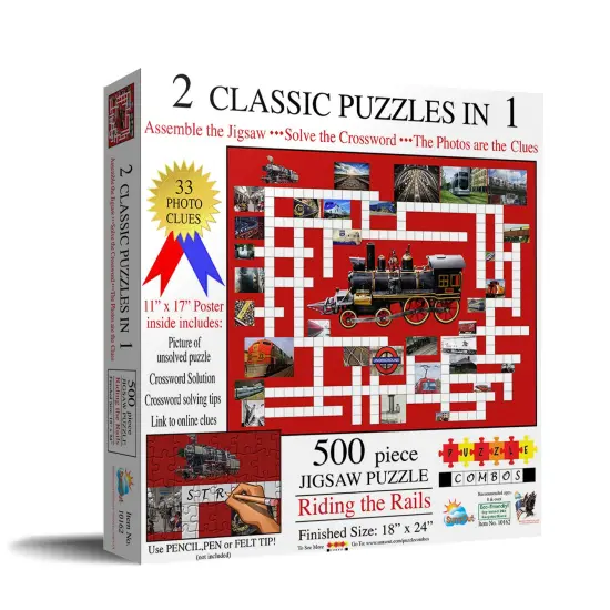 Sunsout Riding the Rails 500 pc Puzzle Combo Jigsaw Puzzle 10162 {3}