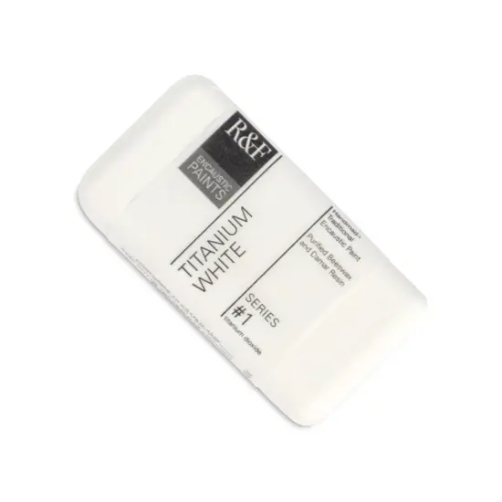 R&F Encaustic Paint Block - Titanium White, 40 ml block {1}