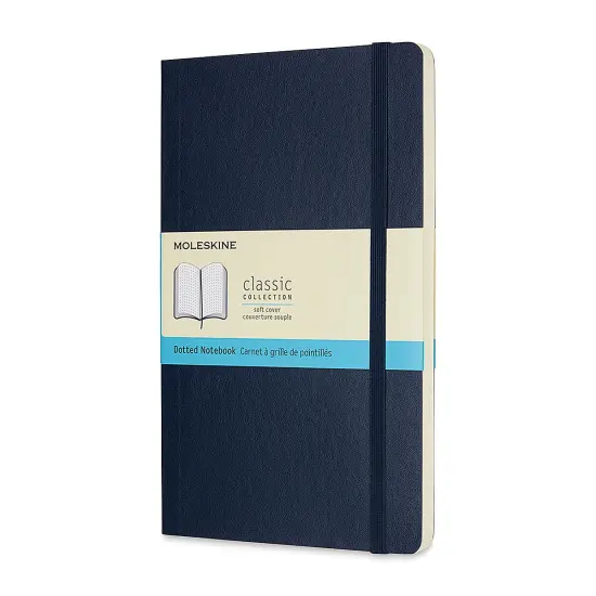 Moleskine Classic Soft Cover Notebook - Sapphire Blue, Dotted, 8-1/4" x 5" {1}