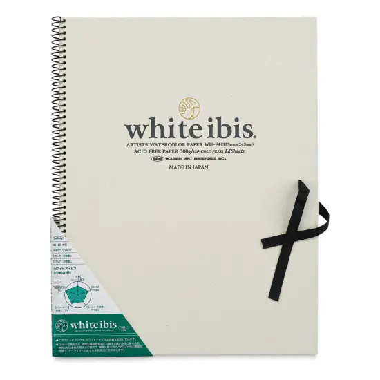 Holbein White Ibis Watercolor Book - 13-1/16" x 9-1/2", Spiral Bound {1}