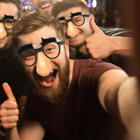 Disguise Glasses with Nose - Funny Old Man Glasses - 1 Piece {4}