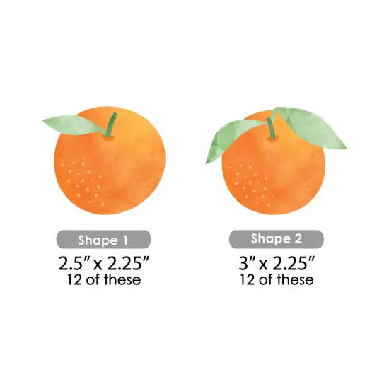 Big Dot of Happiness Little Clementine - DIY Shaped Orange Citrus Baby Shower or Birthday Party Cut-Outs - 24 Count {3}