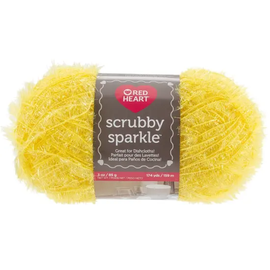 Multipack of 03 - Red Heart Scrubby Sparkle Yarn-Lemon {2}