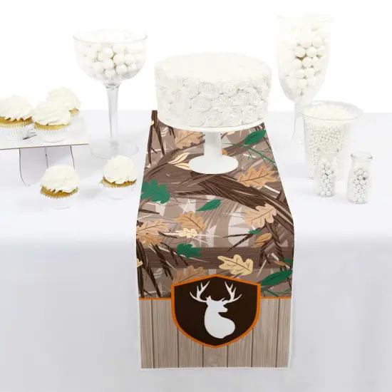 Big Dot of Happiness Gone Hunting - Petite Deer Hunting Camo Baby Shower or Birthday Party Paper Table Runner - 12 x 60 inches {3}