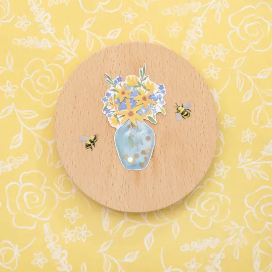 K&Company Dimensional Stickers - Floral Vase, 11pcs {2}