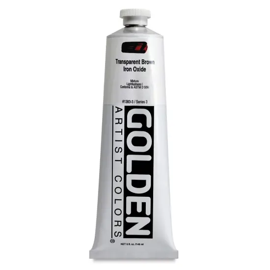 Golden Heavy Body Artist Acrylics - Transparent Brown Iron Oxide, 5 oz tube {1}