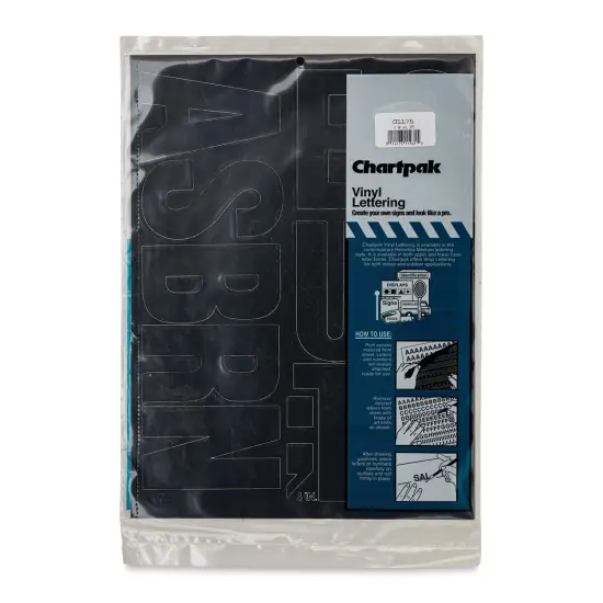 Chartpak Vinyl Letters &ndash; 4" Capital Letters, Black {1}