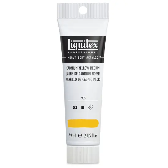 Liquitex Heavy Body Artist Acrylics - Cadmium Yellow Medium, 2 oz tube {2}