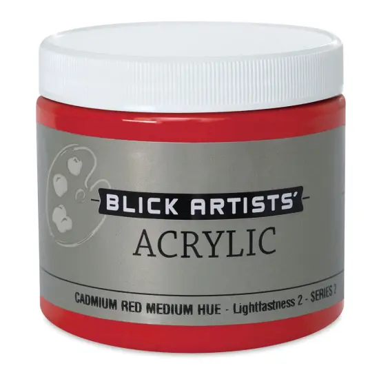 Blick Artists' Acrylic - Cadmium Red Med. Hue, 16 oz jar {1}