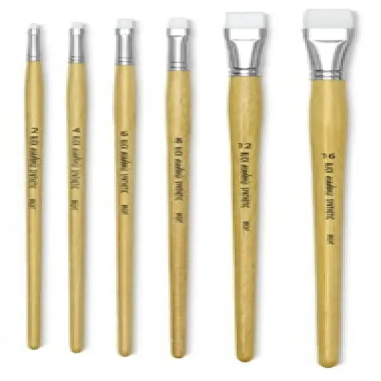 Blick Academic White Synthetic Brush Set - Bright, Set of 6 {1}
