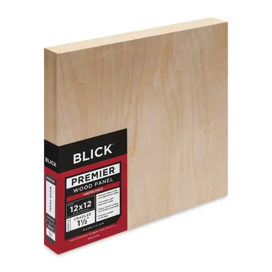 Blick Premier Wood Panel - 12" x 12", 1-1/2" Gallery Profile, Cradled {1}