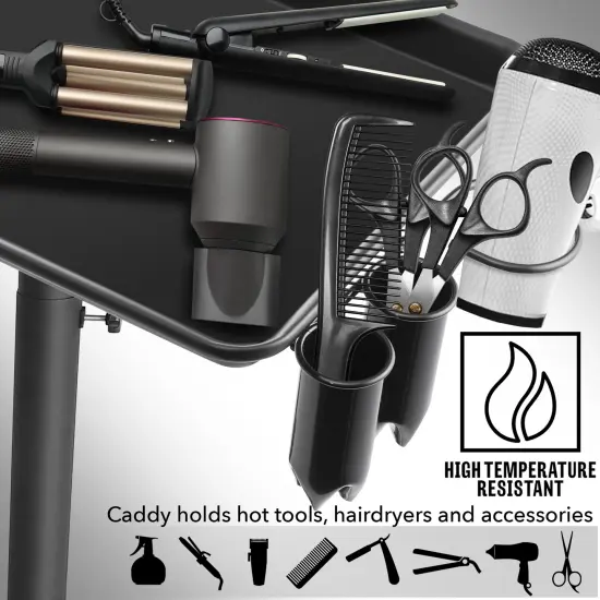 Saloniture Aluminum Salon Instrument Tray with Caddy, Heavy-Duty Rolling Base {2}