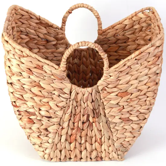 Large Wicker Laundry Basket with Round Handles {3}