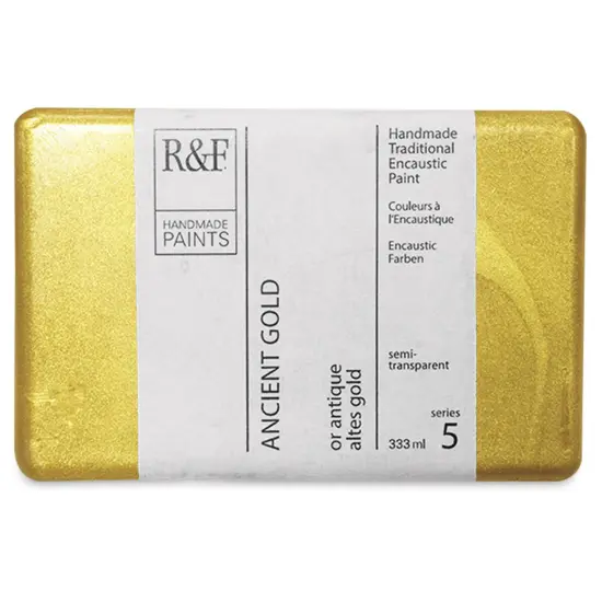 R&F Encaustic Paint Block - Ancient Gold, 333 ml, Block {1}