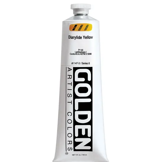 Golden Heavy Body Artist Acrylics - Diarylide Yellow, 5 oz Tube {2}