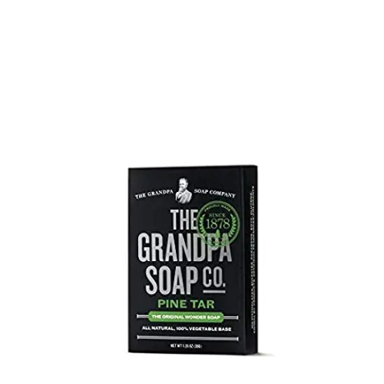 The Grandpa Soap Company Pine Tar Travel Sized Soap All-Natural 1.35 Oz Bar {1}