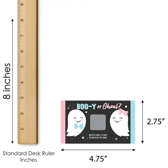 Big Dot of Happiness Girl Boo-y or Ghoul - Baby Girl Halloween Gender Reveal Party Scratch Off Cards - Baby Shower Game - 22 Count {7}