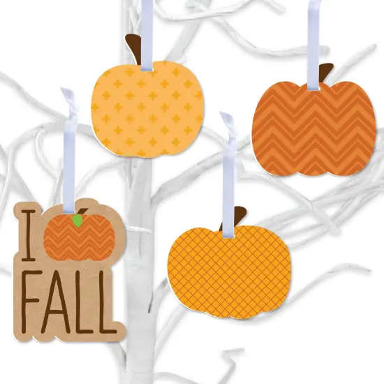 Big Dot of Happiness Pumpkin Patch - Fall, Halloween or Thanksgiving Decorations - Tree Ornaments - Set of 12 {1}